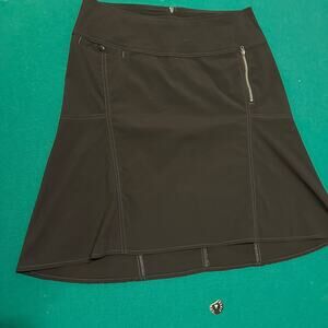 Royal Robbins Discovery Skirt Women’s Size 8 Black Stretch Nylon Travel Pockets